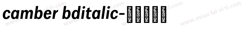 camber bditalic字体转换